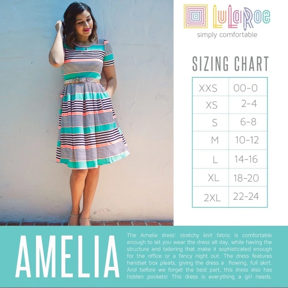 NWT LuLaRoe Amelia Dress Large - Picture 2 of 6